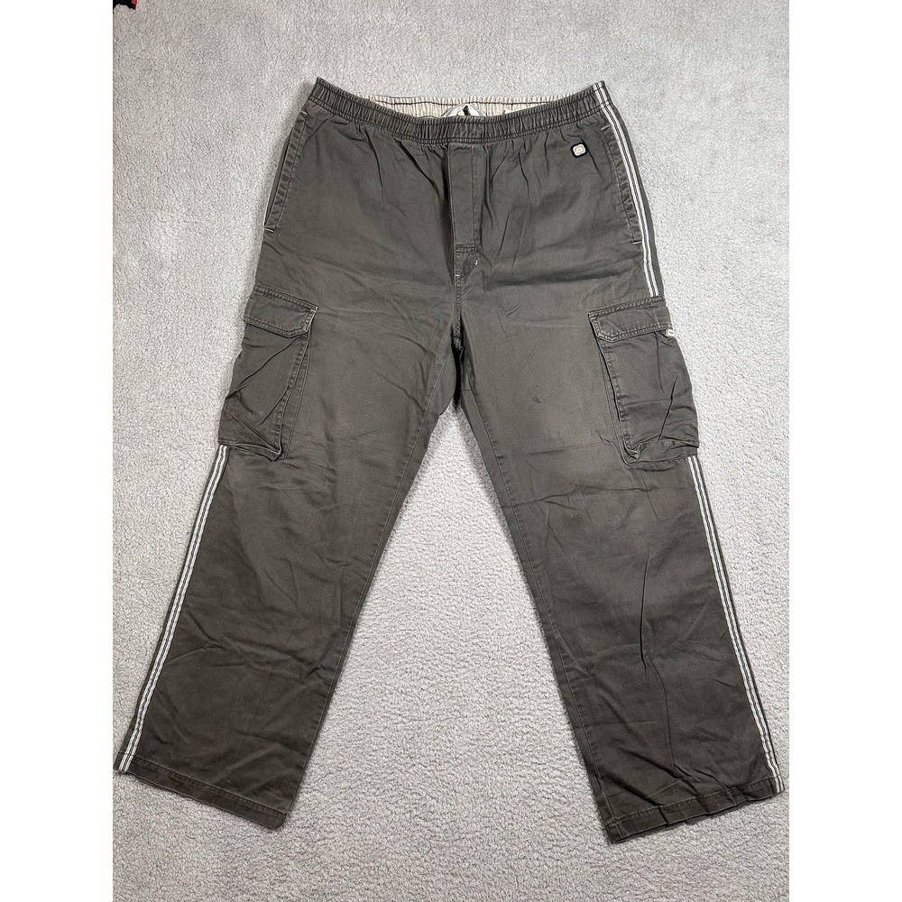 VTG Y2K‎ OTB One Tough Brand Mens XL 38/40 Gray Cotton Elastic Waist Cargo Pant